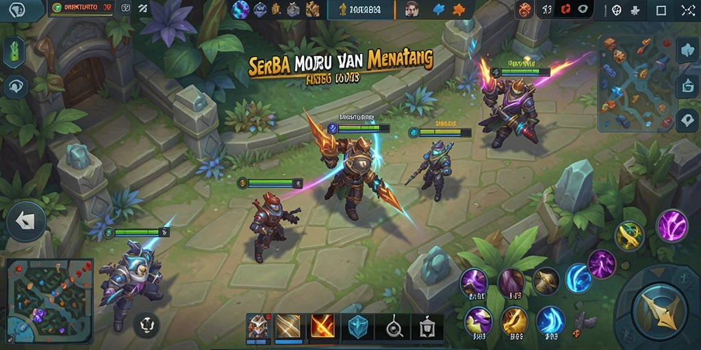 Tampilan gameplay seru dari DIREKTURTOTO dengan pertarungan tim.