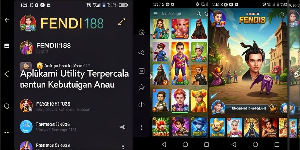 Tampilan antarmuka FENDI188 yang modern dan sederhana.
