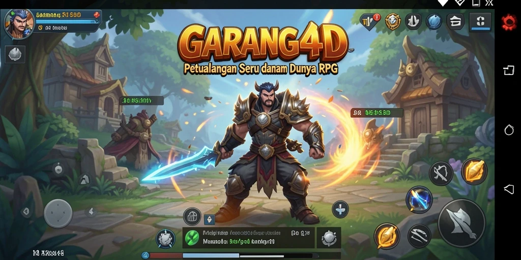Screenshot gameplay GARANG4D menunjukkan pertempuran yang seru dan grafis yang memukau.