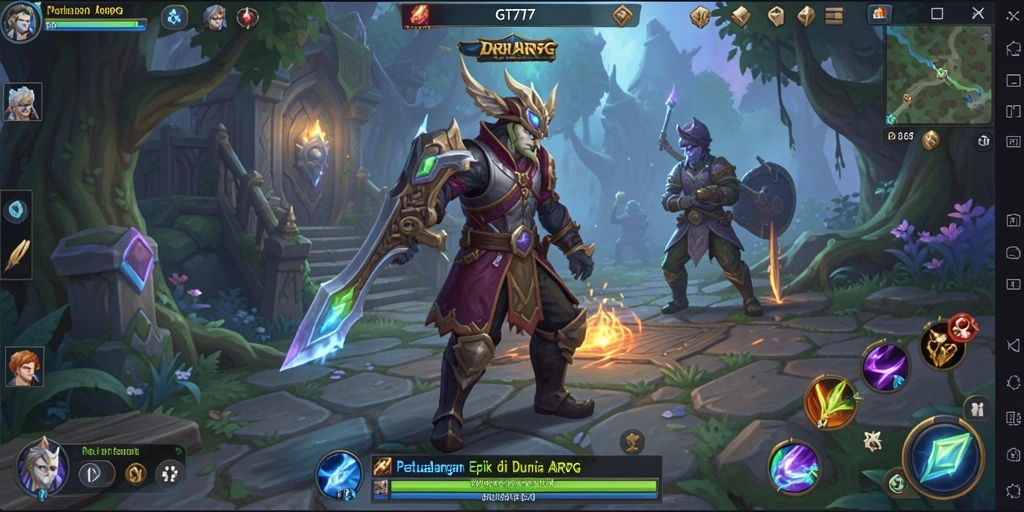 Tampilan gameplay menarik dalam petualangan ARPG yang penuh aksi.