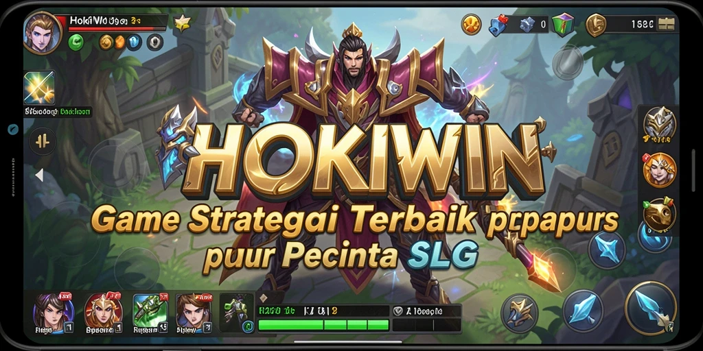 Screenshot HOKIWIN menampilkan aksi pertempuran strategi yang mendebarkan.