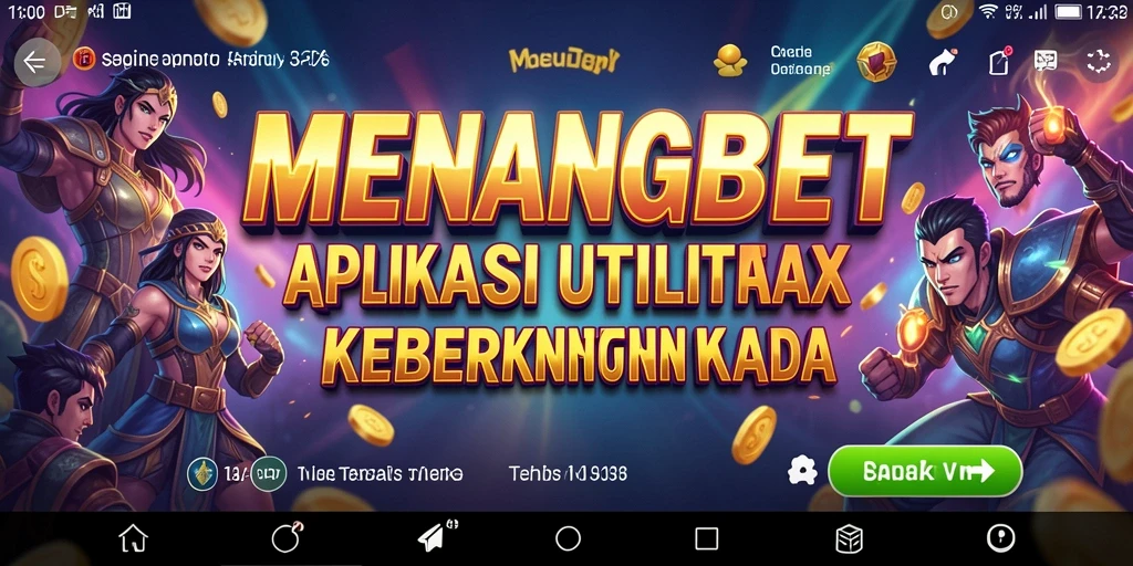 Tampilan antarmuka aplikasi MENANGBET yang menarik dan informatif.