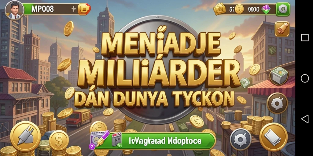 Screenshot MPO08 yang menunjukkan gameplay seru di dunia Tycoon.