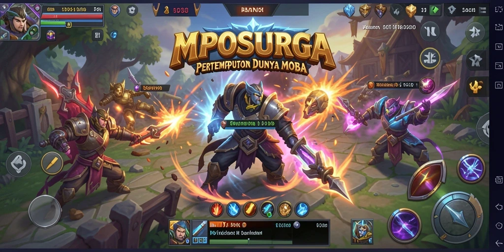 Tangkapan layar gameplay MPOSURGA yang dinamis dan menegangkan.
