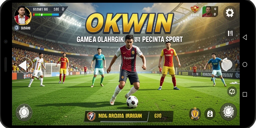 Tampilan gameplay OKWIN yang dinamis dan seru saat bertanding.