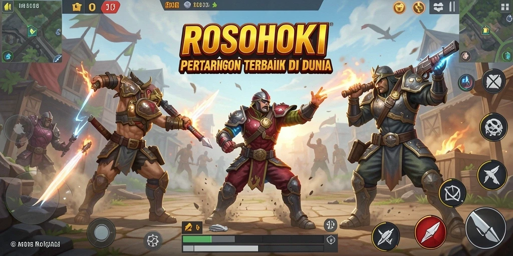 Tampilan gameplay menegangkan di medan perang ROSOHOKI.