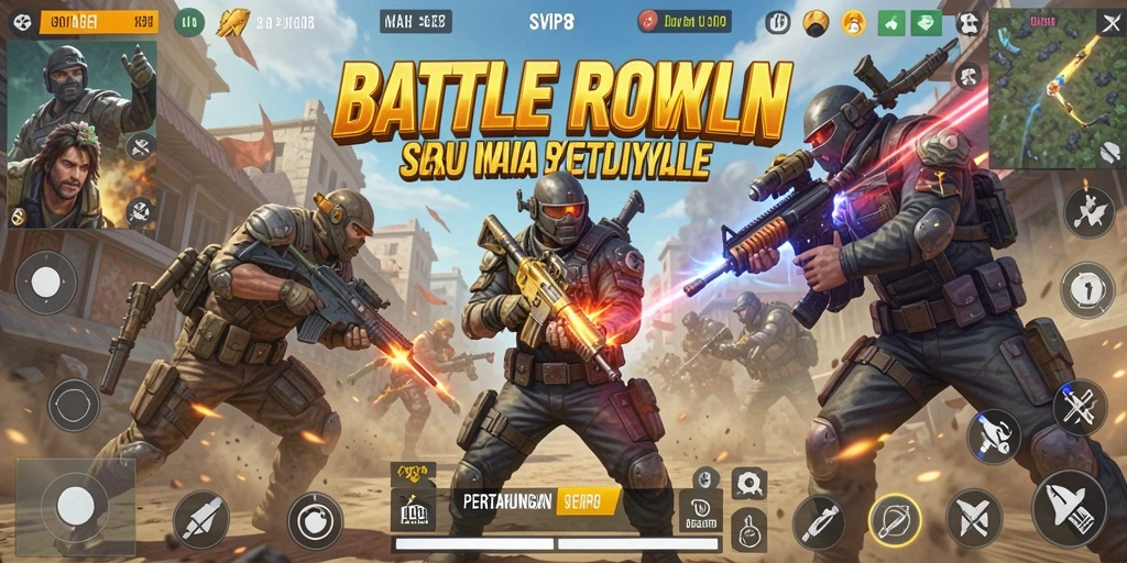 Gameplay seru dalam SVIP8 dengan pertarungan Battle Royale.