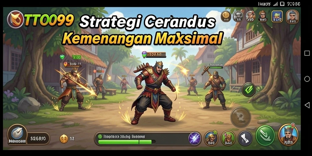 Screenshot gameplay TOTO99 menampilkan pertempuran strategi yang menegangkan.
