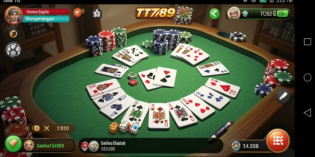 Tangkapan layar dari gameplay Gaple yang menarik di TT789.