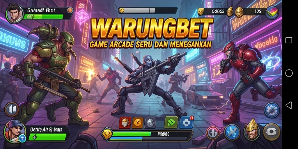 Screenshot gameplay WARUNGBET menunjukkan aksi seru dalam game Arcade.